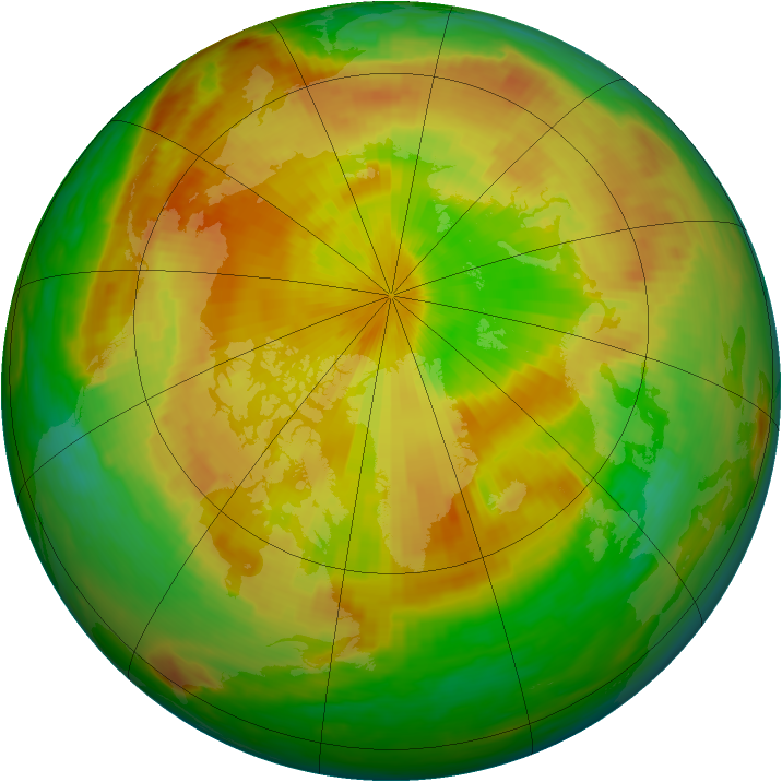 Arctic ozone map for 07 May 1992